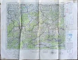 Mapa wojsk niemieckich Polska Q50 Sillein 1944