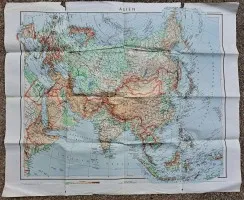 Asien Niemiecka wojskowa mapa Azji 1940