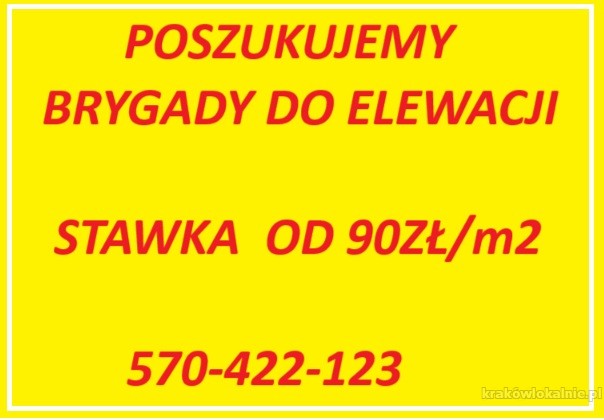 Firma poszukuje brygad Podwykonawców do ELEWACJI KRAKÓW