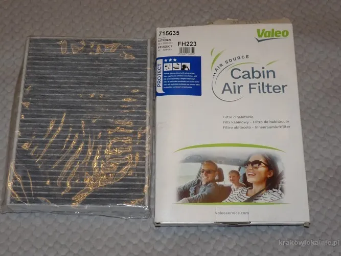 Filtr kabinowy z węglem Valeo 715635 Citroen C5 Peugeot 407
