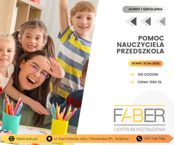 Kurs POMOC NAUCZYCIELA PRZEDSZKOLA / Kraków