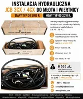 Instalacja hydrauliczna JCB 3CX / 4CX do młota i wiertnicy