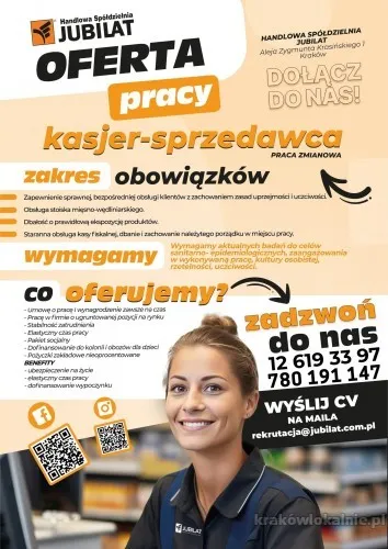 OFERTA PRACY  Kasjer-Sprzedawca