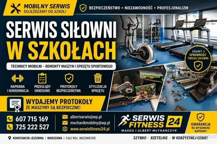 Serwis siłowni w szkołach - Technicy Mobilni
