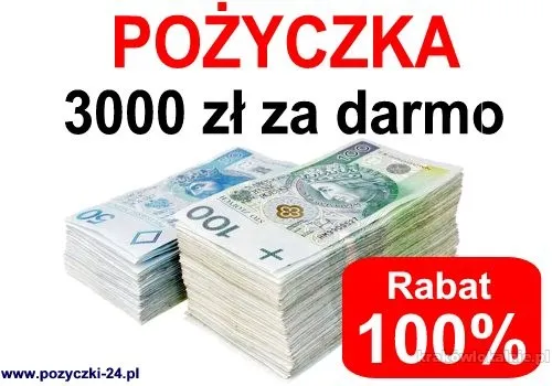 Szybka pożyczka 3000 zł od ręki - za darmo!
