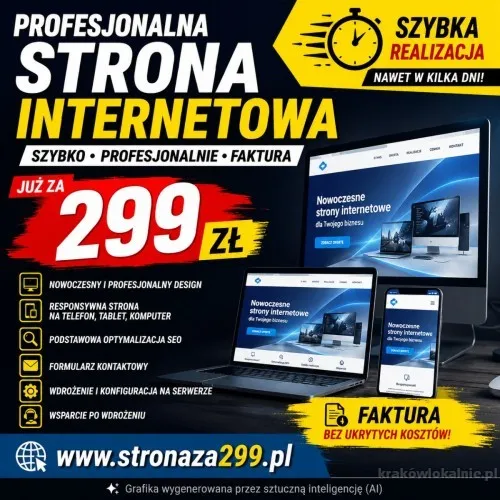 Strona internetowa od 299 PLN, szybka realizacja