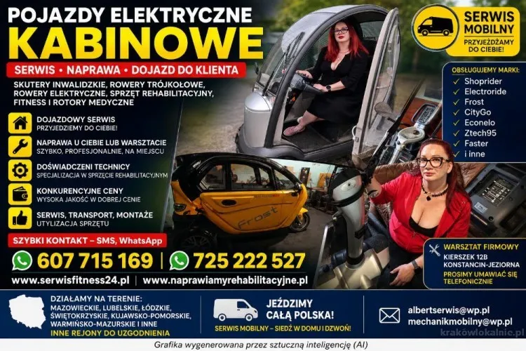 Mobilna naprawa skuterów inwalidzkich SHOPRIDER oraz wózków i rotorów