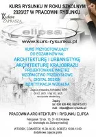 Kurs Rysunku Elipsa zapisy  2026/27 Architektura, Wzornictwo, Wnętrza