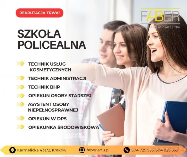 Faber CK Kraków.  Rekrutacja do szkoły policealnej trwa