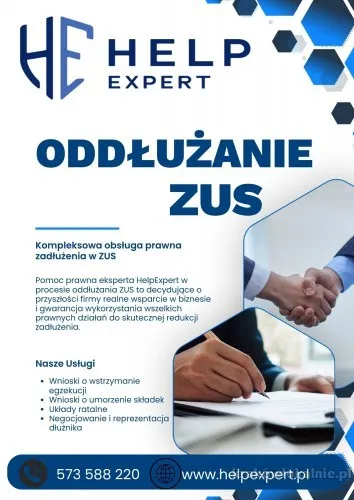 ODDŁUŻANIE ZUS RATY ODROCZENIE WNIOSKI O UMORZENIE ZALEGŁOŚCI HELPEXPERT