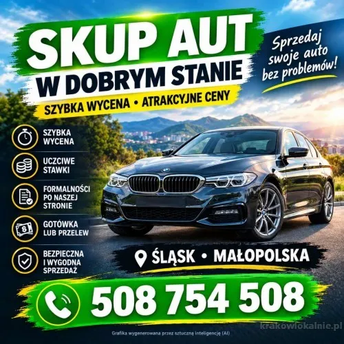 Skup aut Kraków i reszta MAŁOPOLSKI, EKSPRESOWA PŁATNOŚĆ